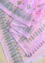 Load image into Gallery viewer, Mayur Organza Kasuti Saree