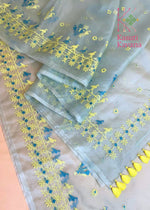 Load image into Gallery viewer, Mayur Organza Kasuti Saree