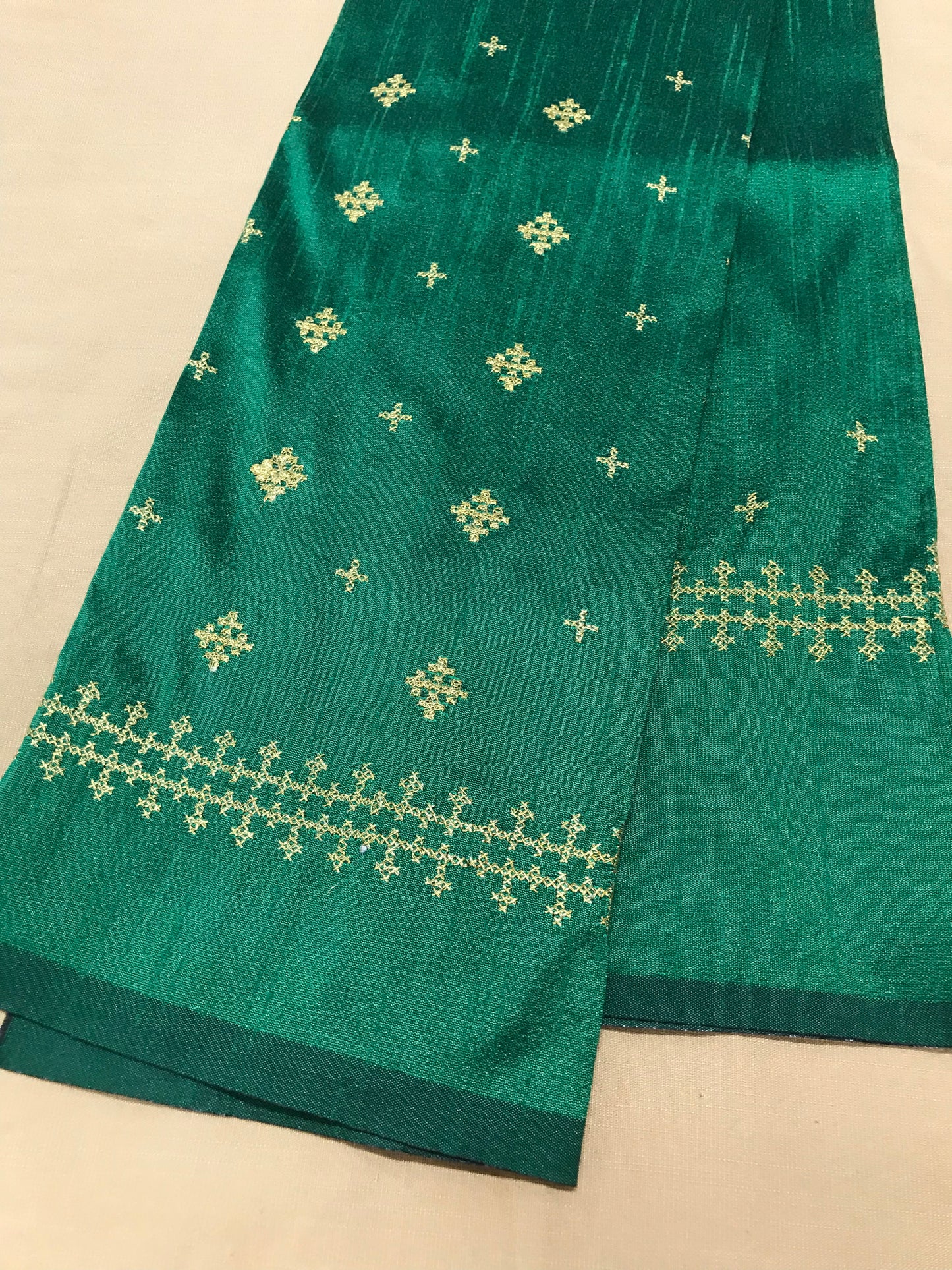 Green Diamond Kutchwork Blouse