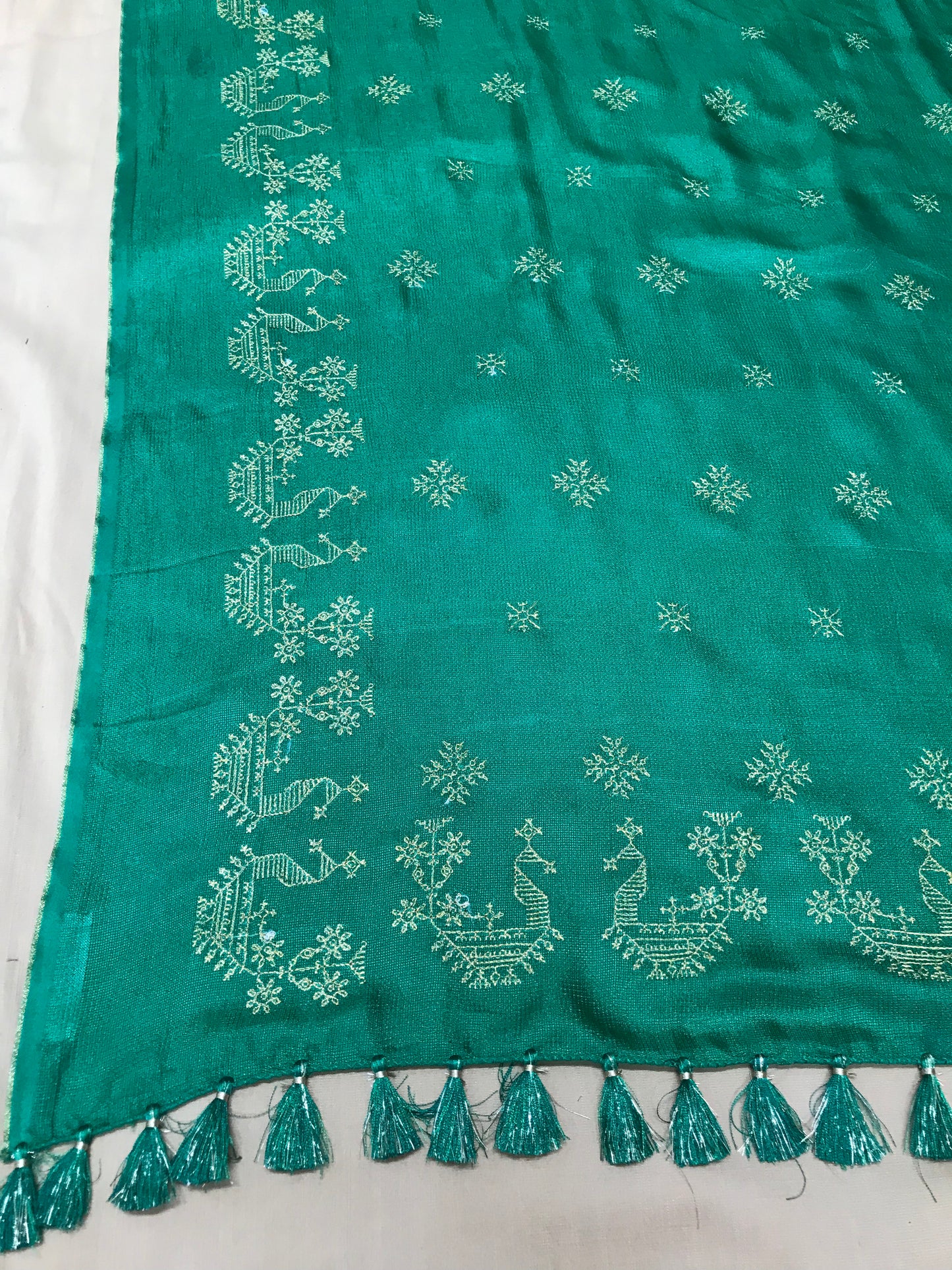 Green Golden Goose Saree