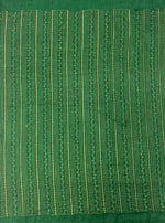 Load image into Gallery viewer, Seagreen kasuti stripes blouse side view showing embroidered stripes