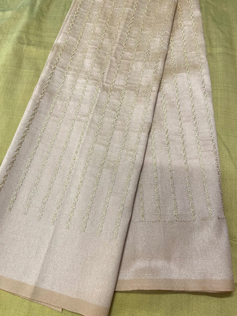 Baby pink kasuti stripes blouse back hook closure with striped design