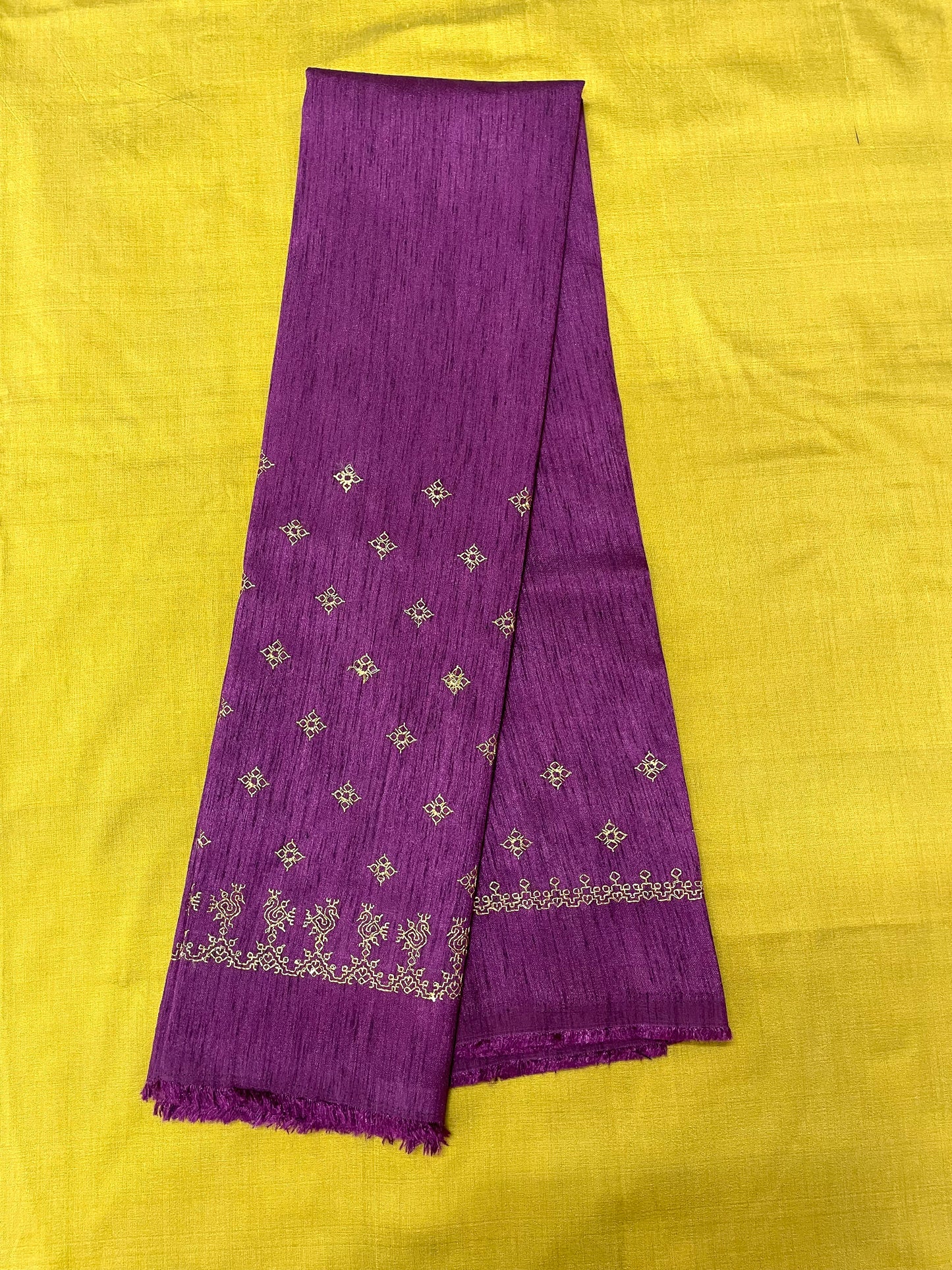 Purple Peacock (gold Zari) Kasuti Blouse