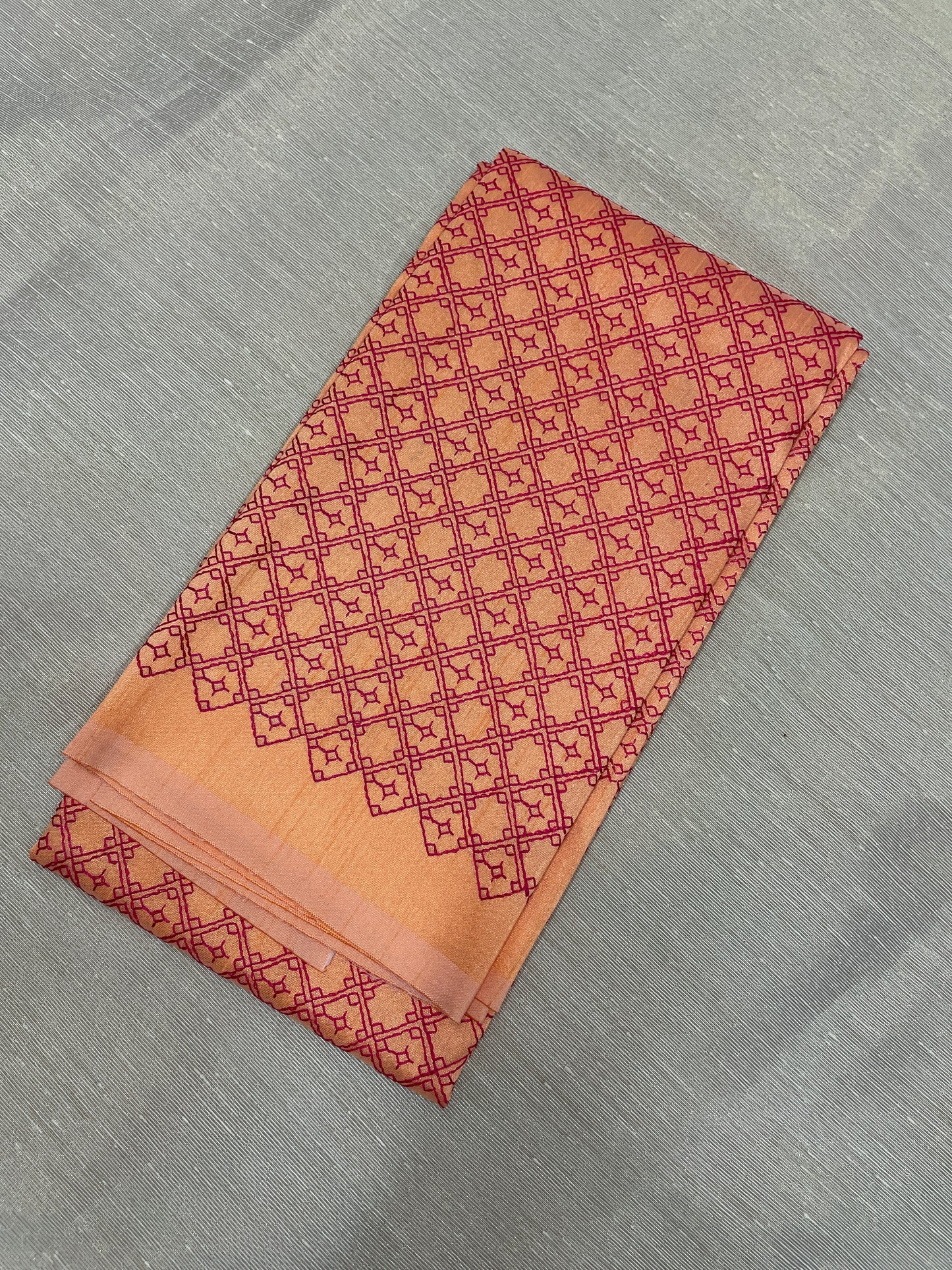 Peach Jaali Kasuti Blouse