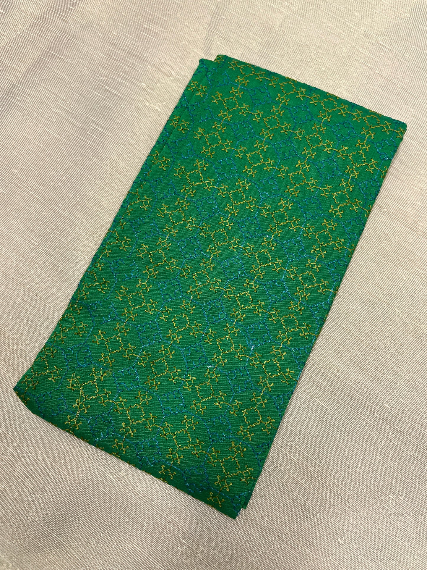 Green with mehendi Kasuti Garden Blouse