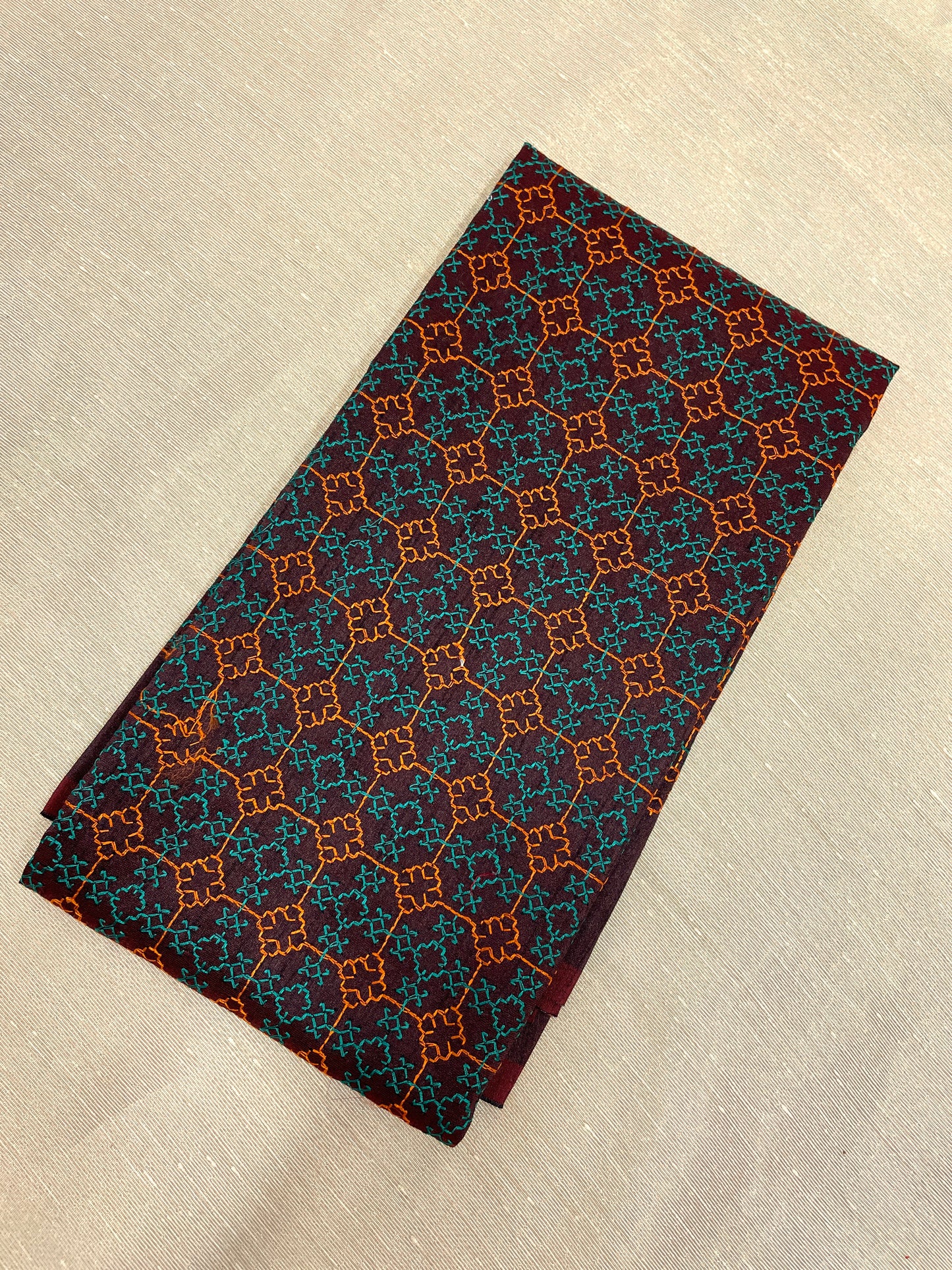 Deep Maroon Kasuti Garden Blouse