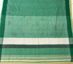 Load image into Gallery viewer, Monsoon green kasuti saree in cotton with pallu embroidery view