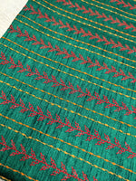 Load image into Gallery viewer, Bottle green kasuti blouse with embroidered village motifs front
