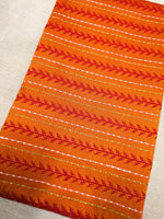 Load image into Gallery viewer, Orange kasuti blouse with traditional village embroidery front