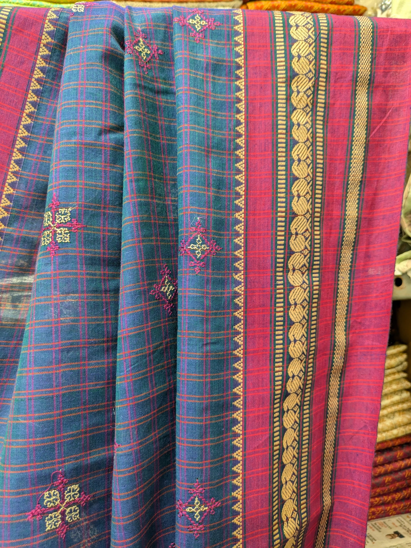 Neeli Malini Kasuti Handwoven Cotton Saree
