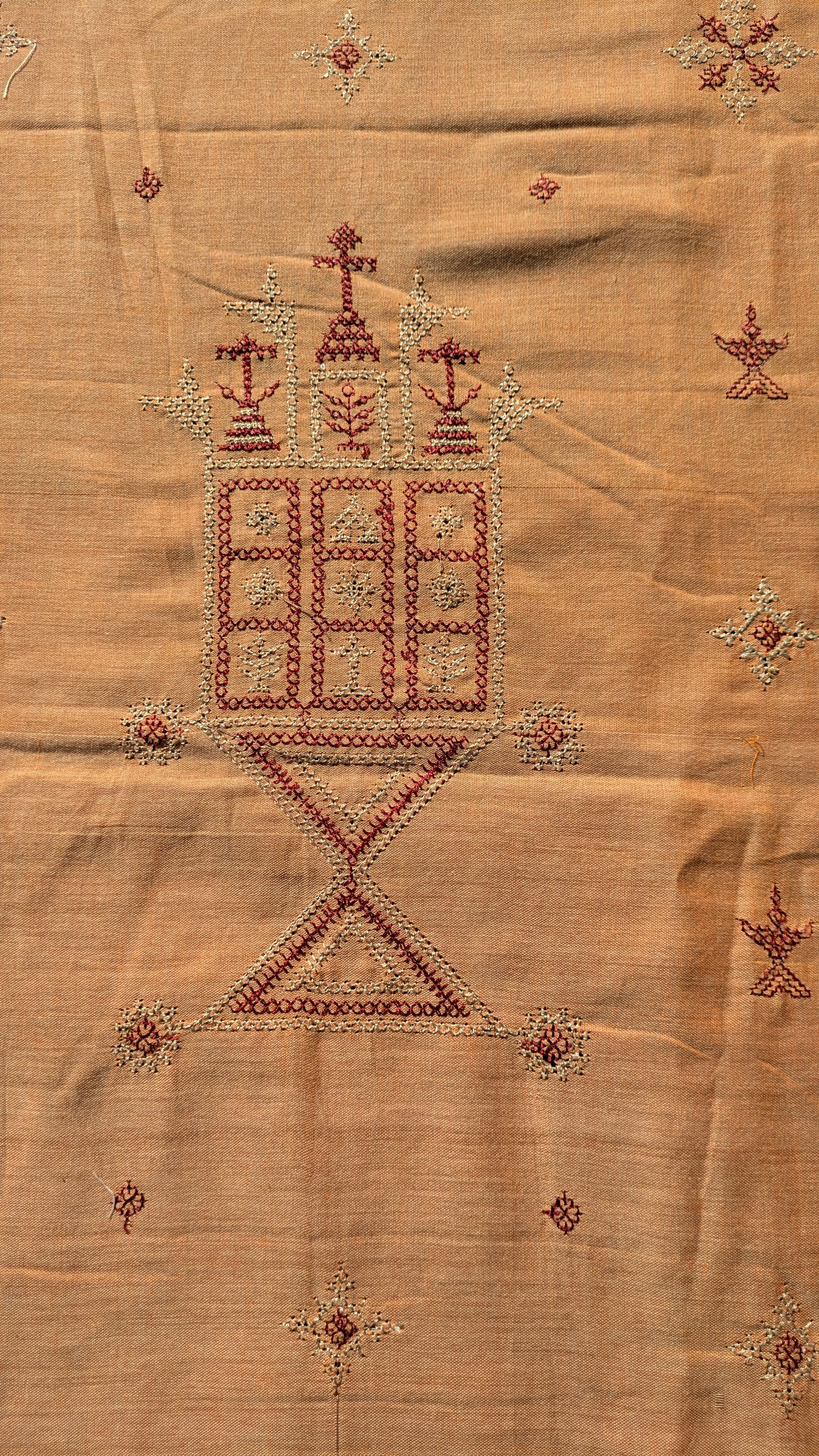 Brown Kasuti Ter Handwoven Cotton Saree