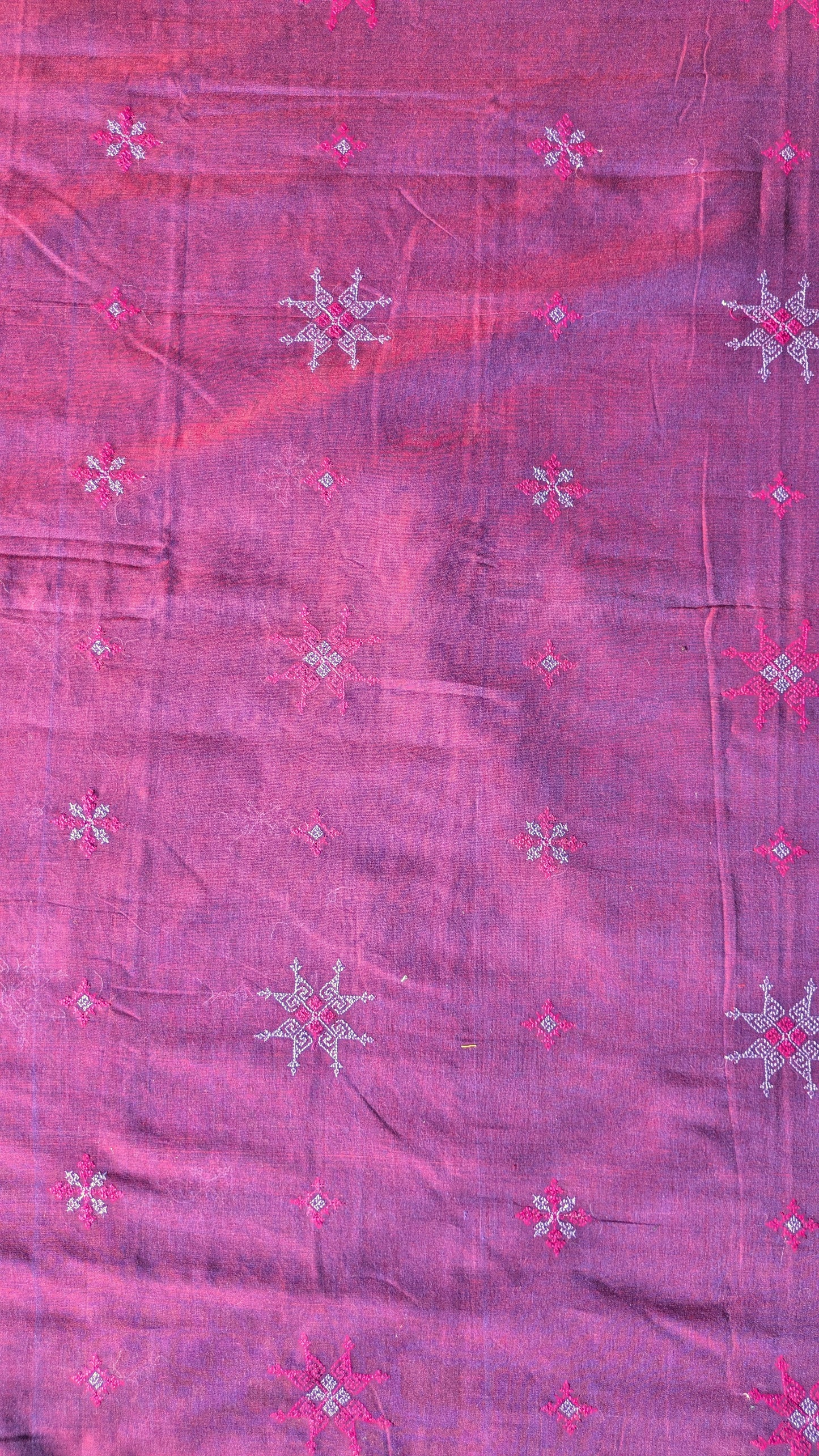 Magenta Kasuti Ter Handwoven Cotton Saree