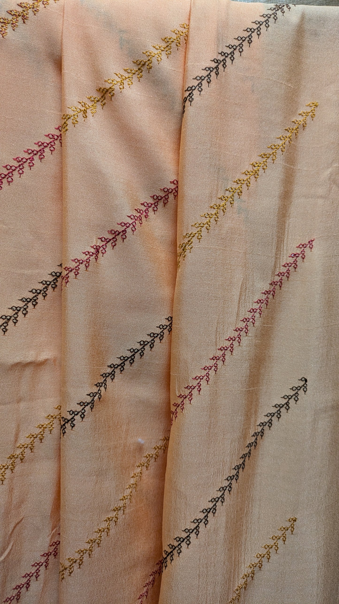 Peach Kala Leheriya Kasuti Saree Combo