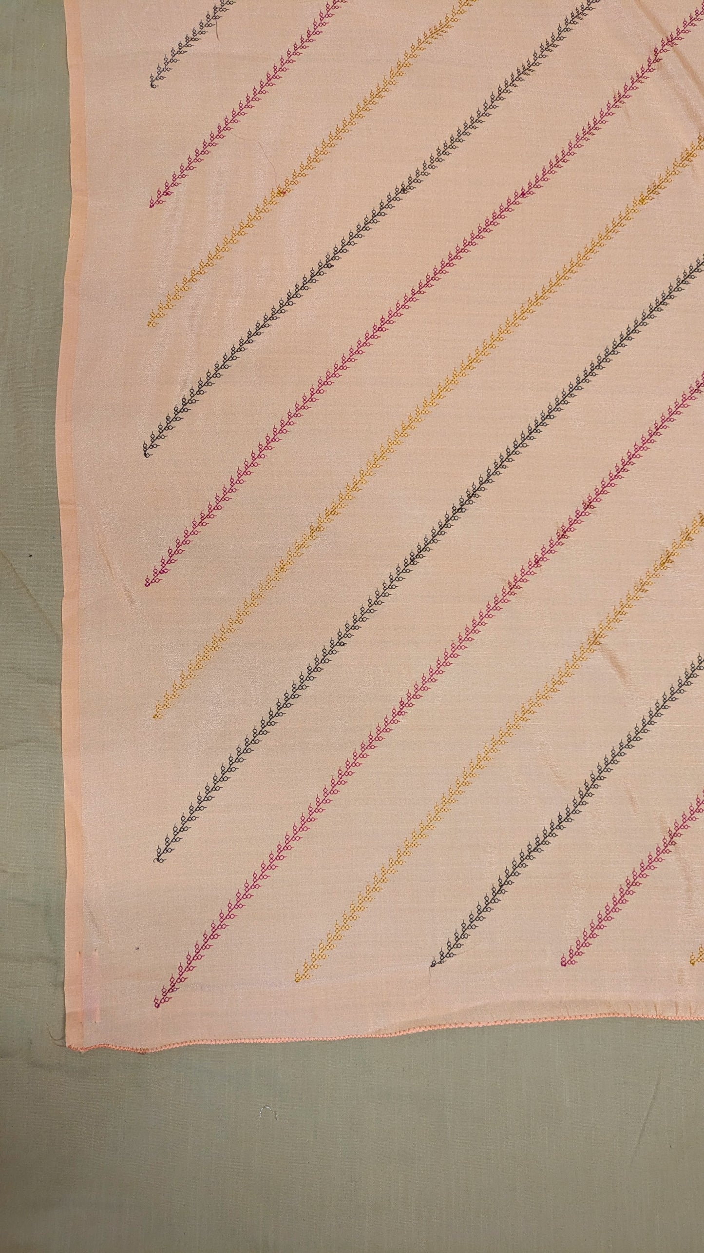 Peach Kala Leheriya Kasuti Saree Combo