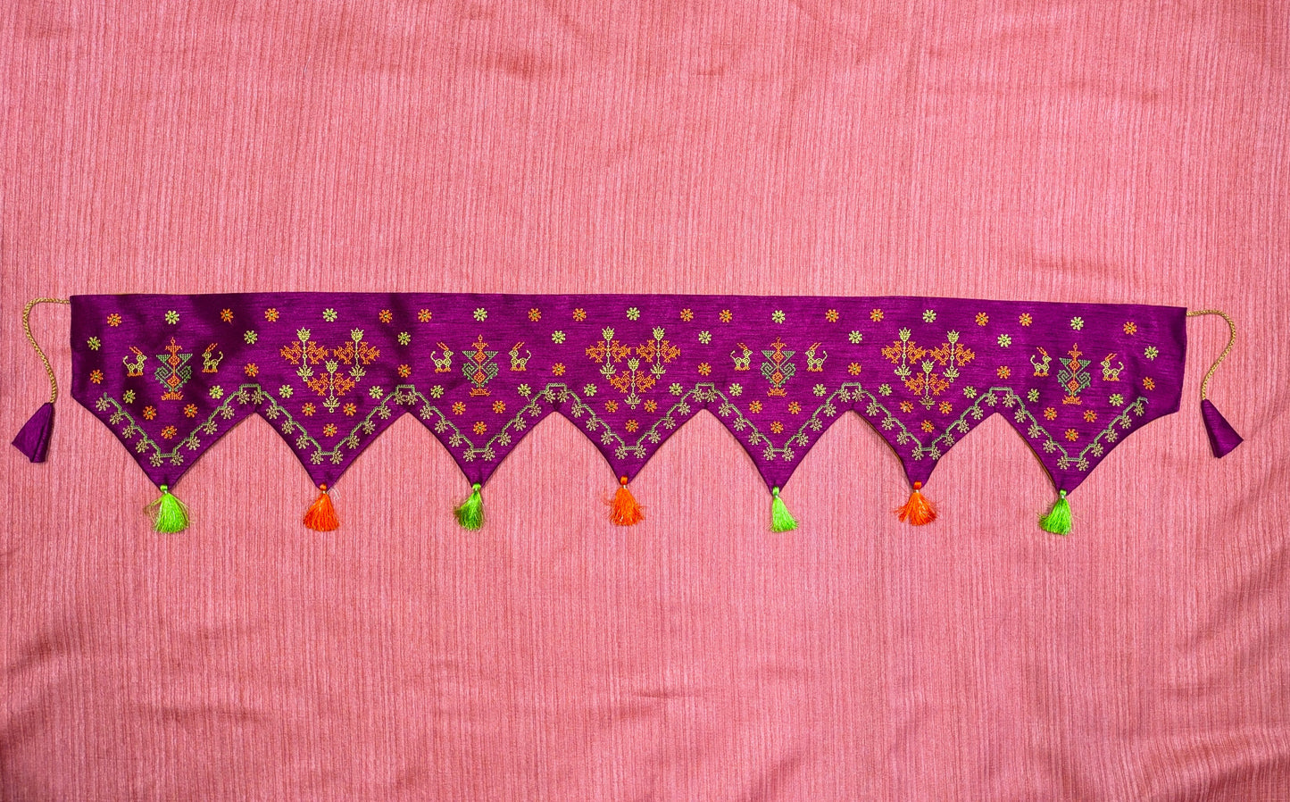 Magenta Pink Classic Kasuti Toran
