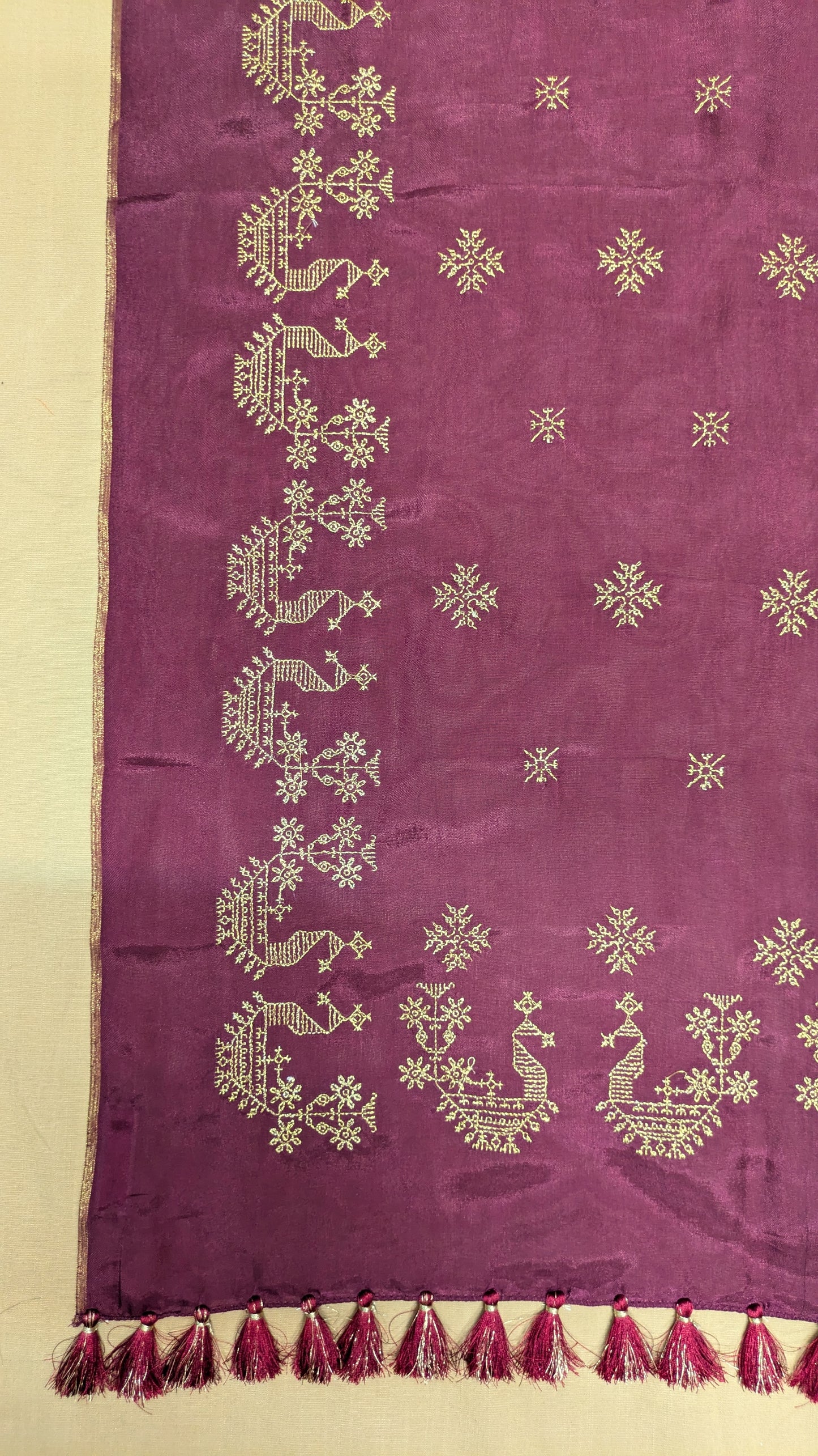 Ruby Golden Goose Saree