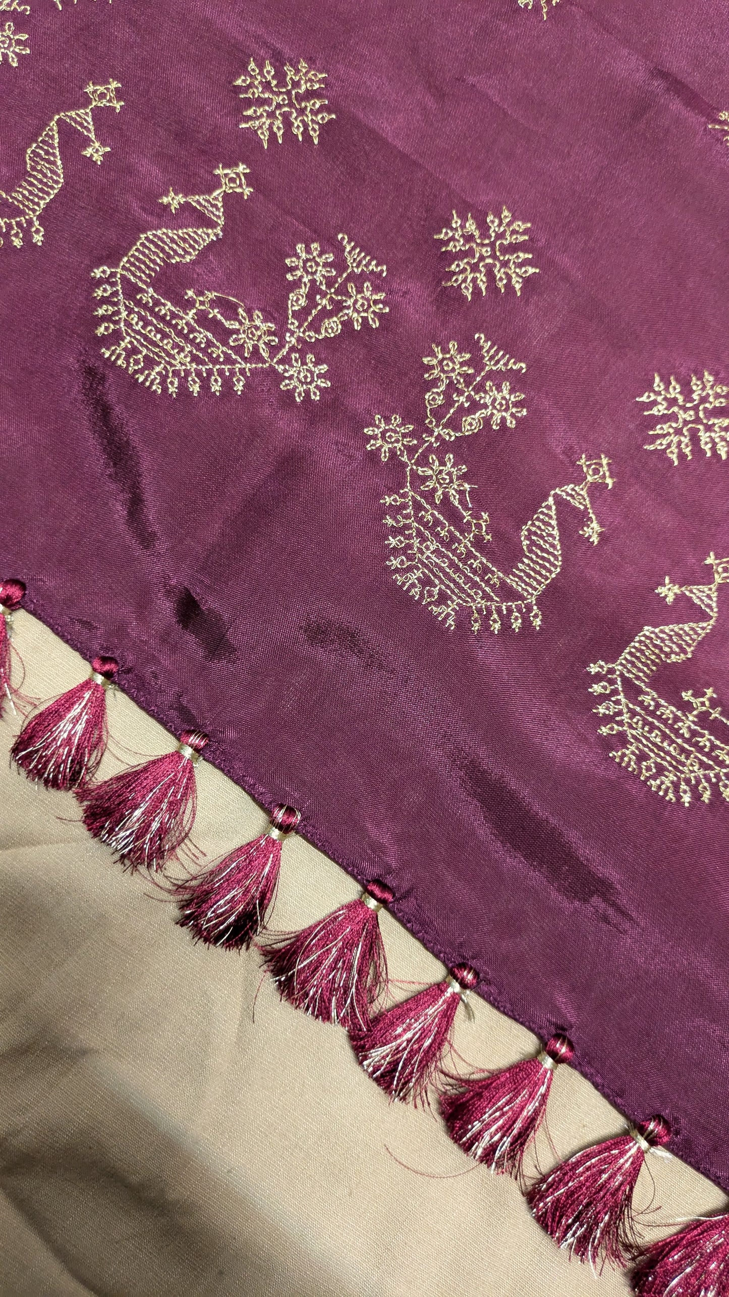 Ruby Golden Goose Saree