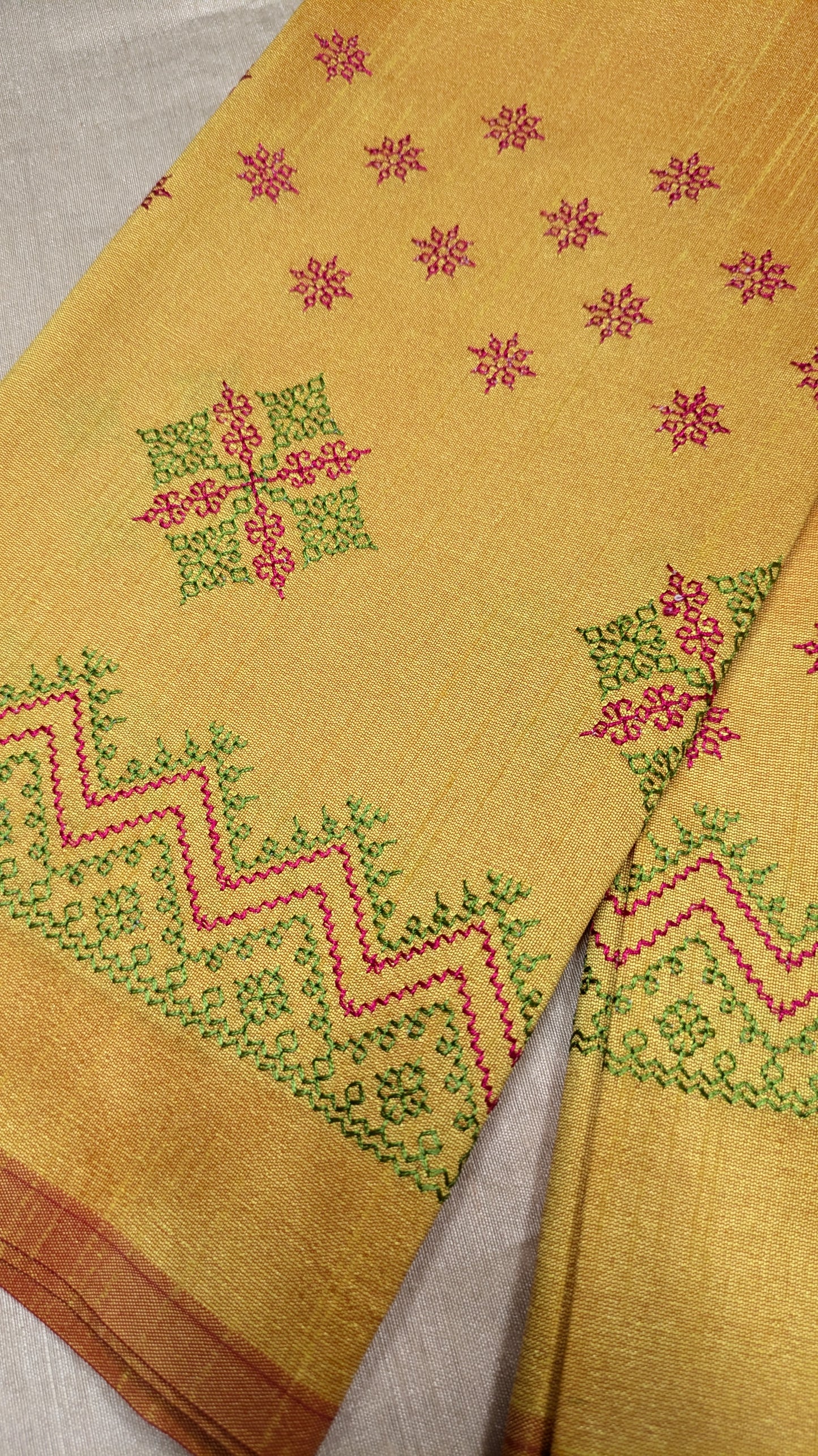 Yellow Saraswati Kasuti Blouse