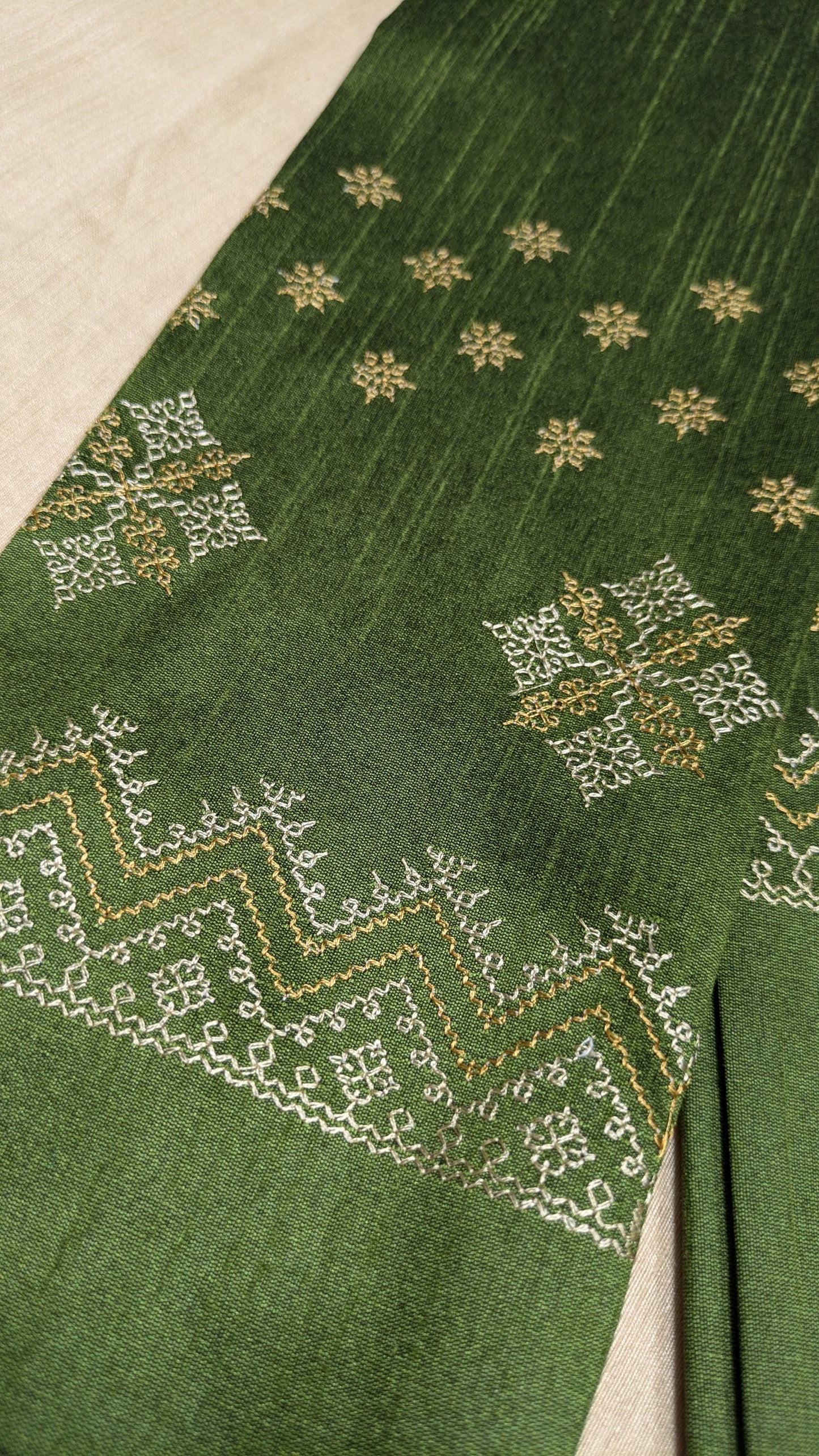 Mehendi Green Saraswati Kasuti Blouse
