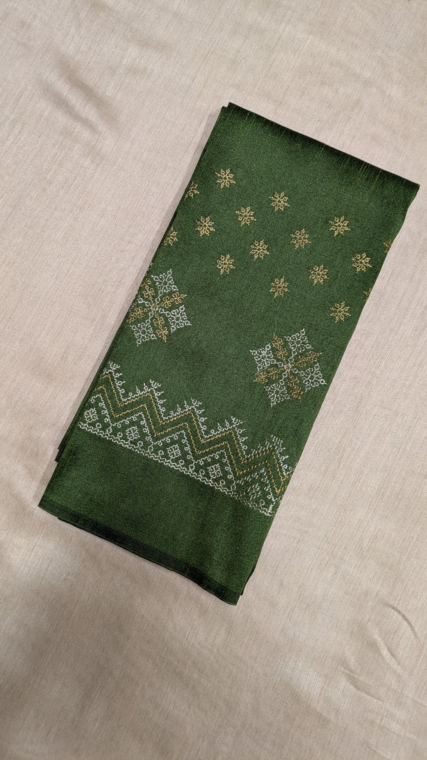 Mehendi Green Saraswati Kasuti Blouse