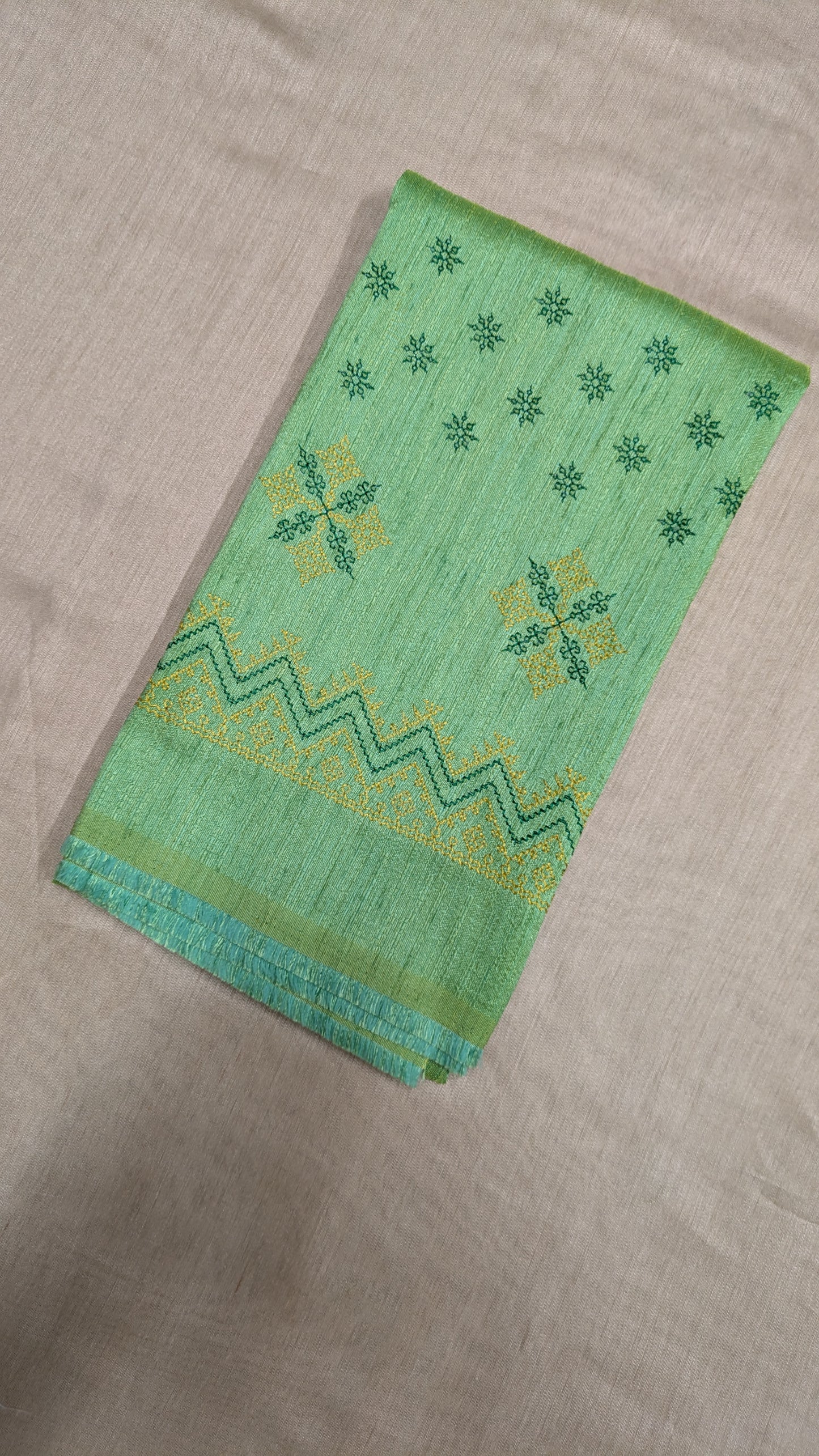 Parrot Green Saraswati Kasuti Blouse