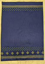 Load image into Gallery viewer, Back hook detail of navy blue kasuti blouse with stitching design
