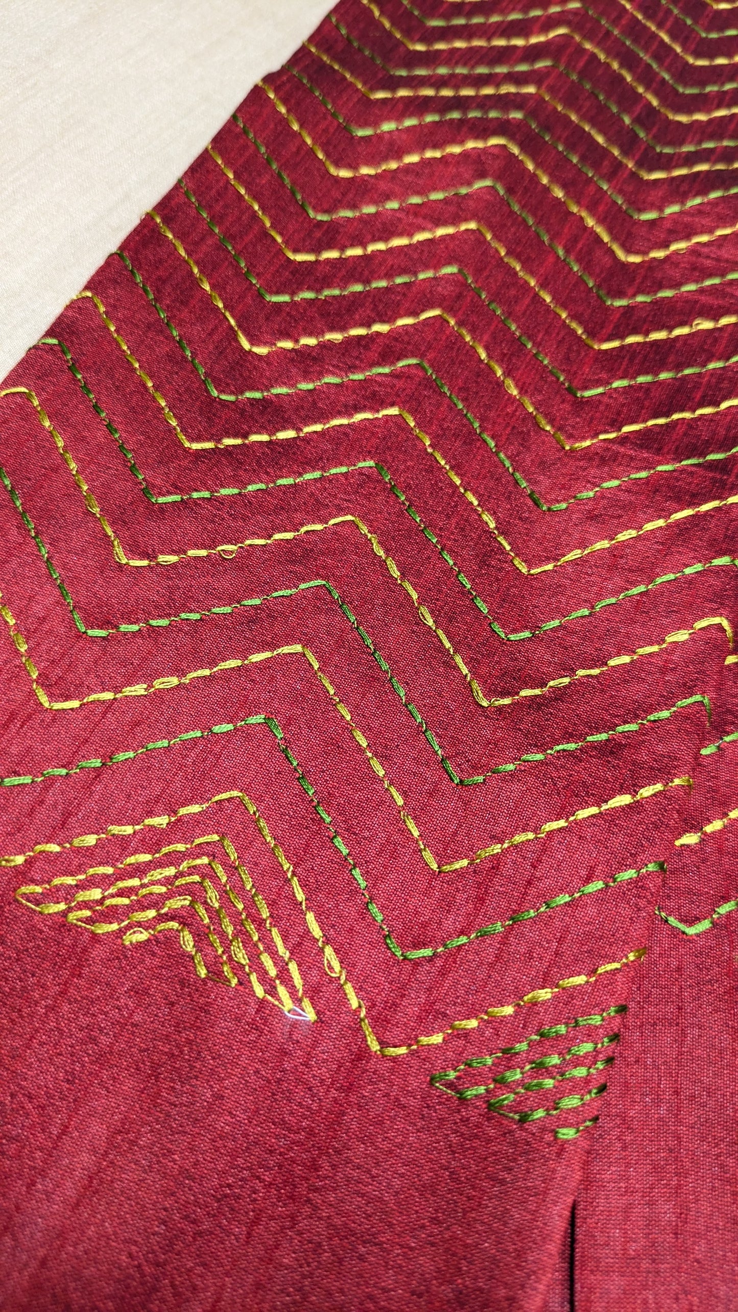 Kumkum Red Kanta Stripes Blouse