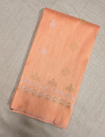Load image into Gallery viewer, Peach kanika kasuti blouse with embroidered floral motifs front view