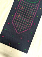 Load image into Gallery viewer, Black Handloom Cotton Jinki Kurta Material