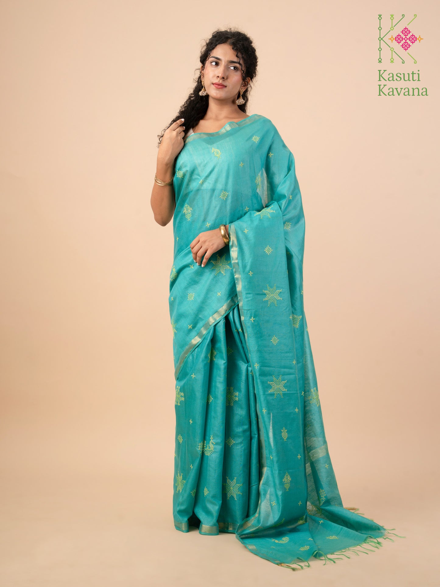 Seagreen Kasuti Ooru Saree
