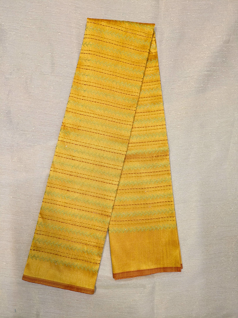 sleeve embroidery detail of haldi village kasuti blouse