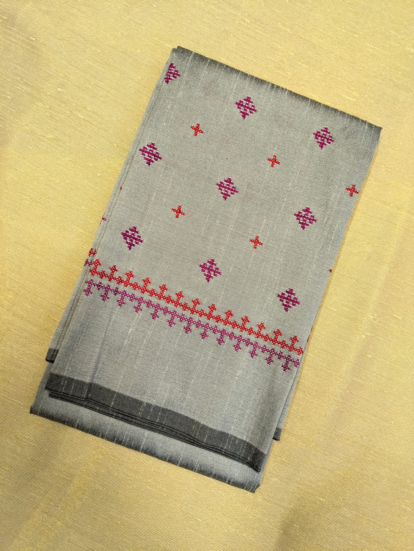 Grey Diamond Kutchwork Blouse