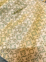 Load image into Gallery viewer, lemon kasuti garden blouse showing floral embroidery close-up detail