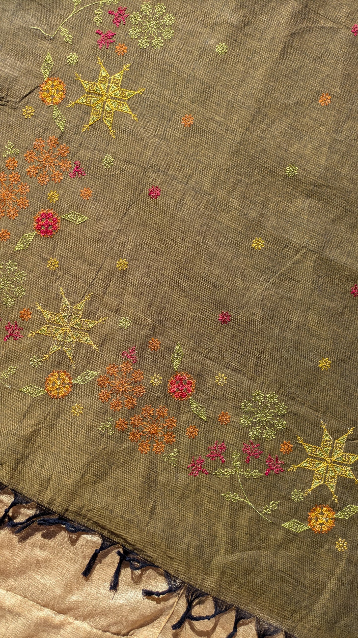 Mehendi Bloom Kasuti Cotton Saree