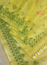 Load image into Gallery viewer, Mayur Organza Kasuti Saree