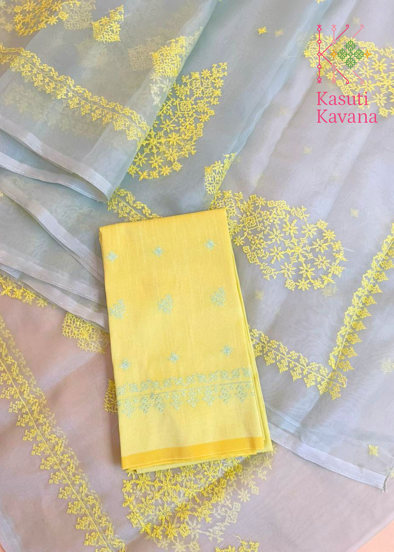 Petal Organza Kasuti Saree