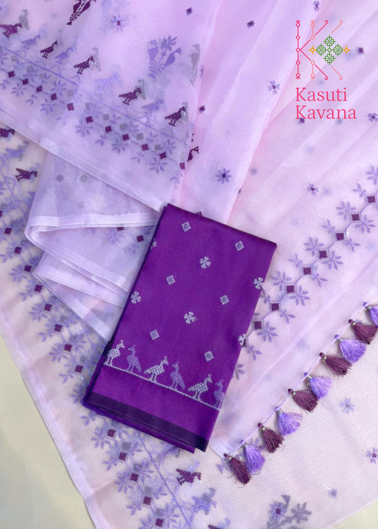 Mayur Organza Kasuti Saree