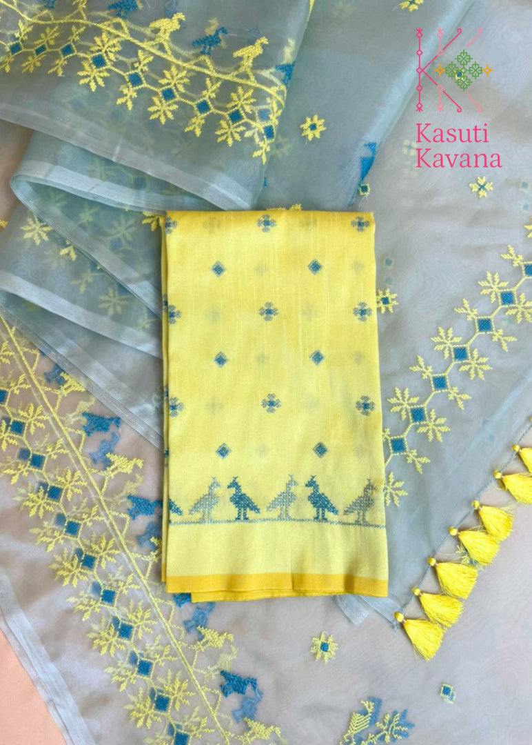 Mayur Organza Kasuti Saree