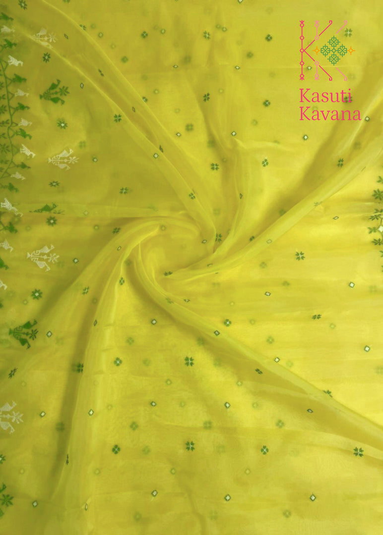 Mayur Organza Kasuti Saree