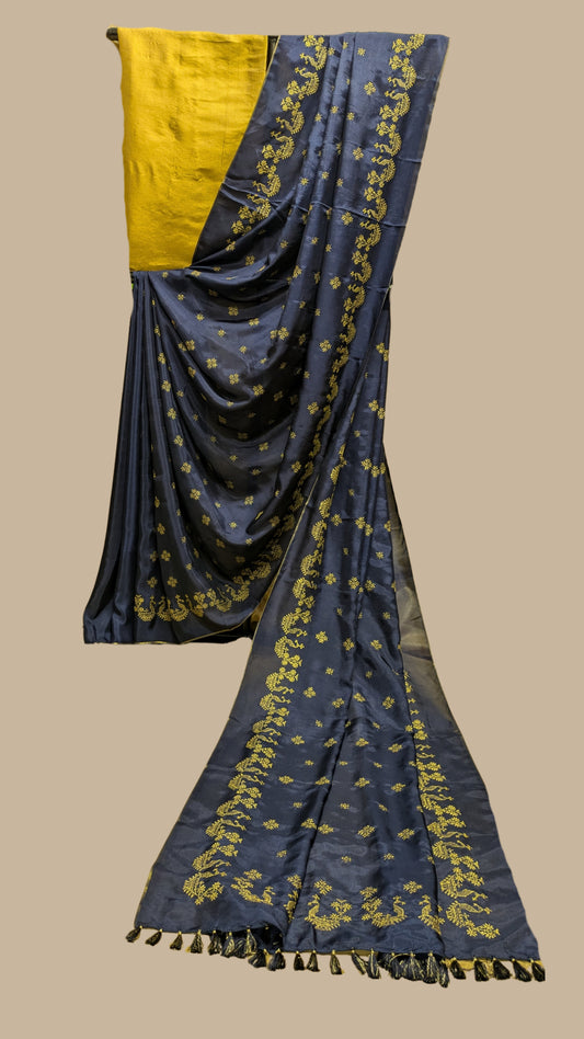Navy Golden Goose Saree
