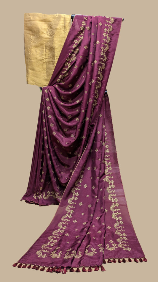 Ruby Golden Goose Saree