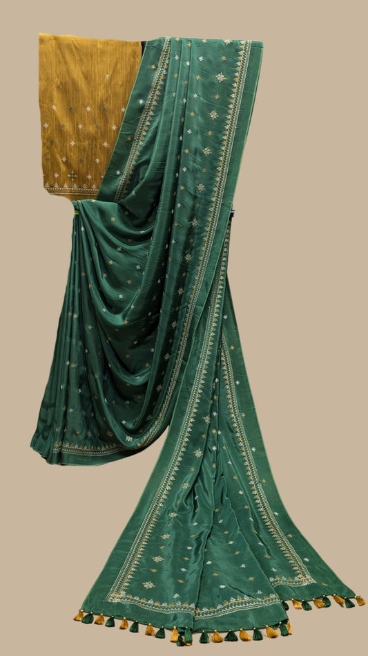 Hasiru Tulsi Kasuti Saree