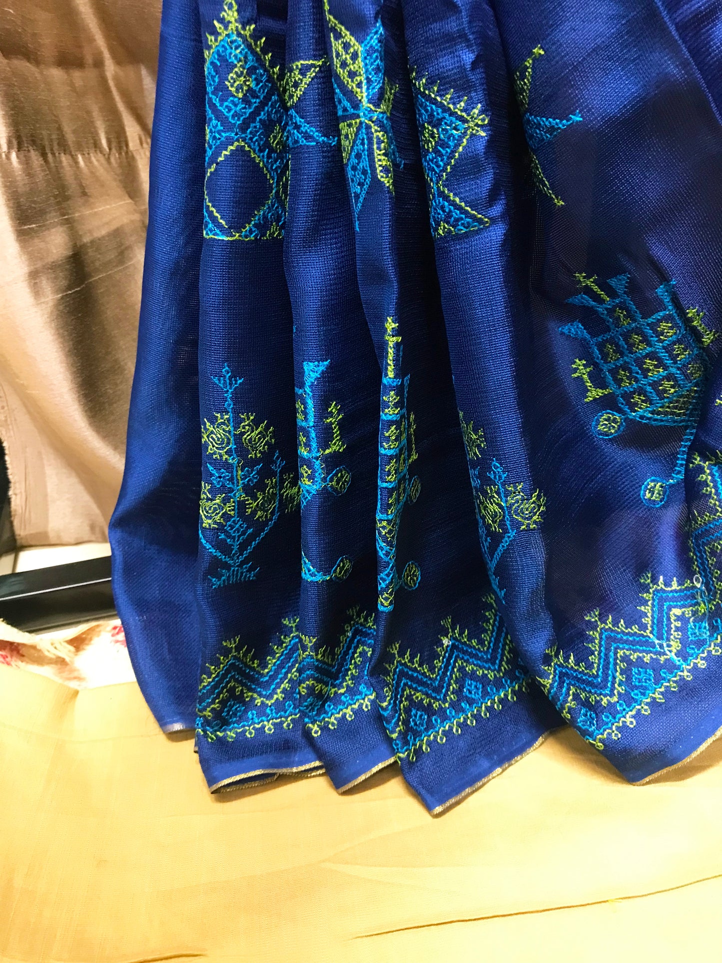 Deep Blue Classic Kasuti Saree