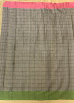 Load image into Gallery viewer, Full drape view of dhoop grey mayur cotton saree

