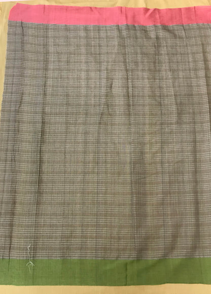 Dhoop Grey Mayur Cotton Saree