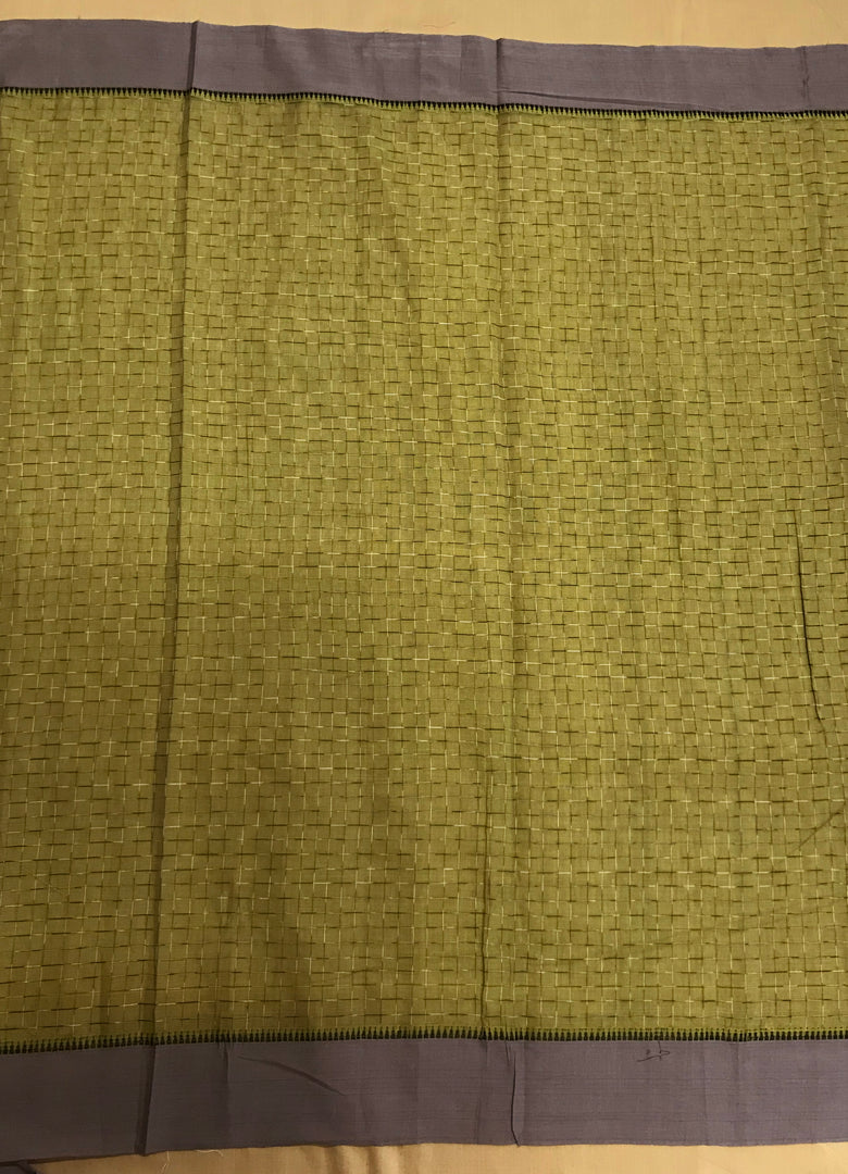 Blouse back paired with mayur cotton saree