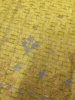 Load image into Gallery viewer, Pallu border detail of mayur cotton saree
