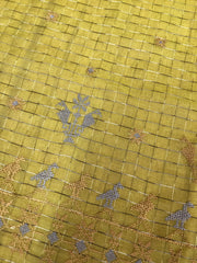Pallu border detail of mayur cotton saree