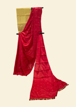 Load image into Gallery viewer, Dainty kasuti saree pleats view showing fine kasuti stitch detail
