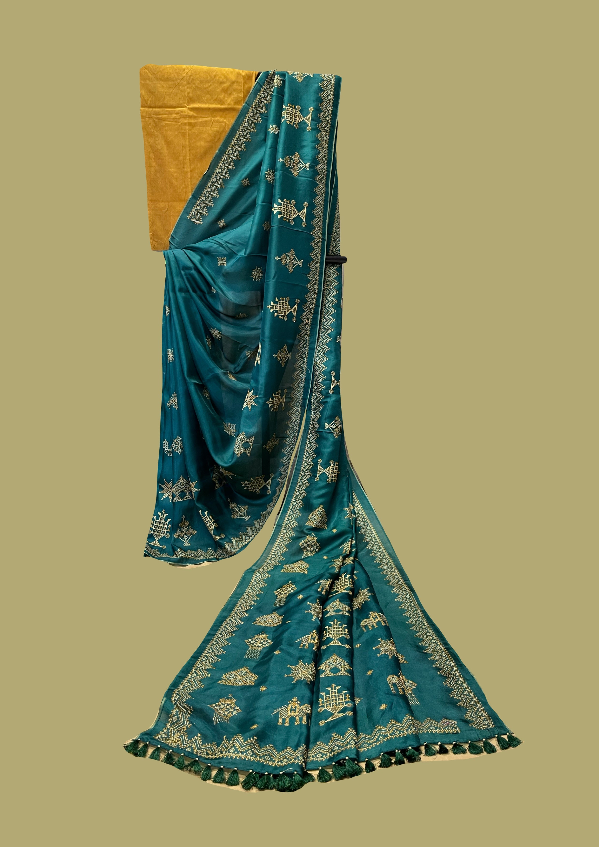 Ilkal Saree with Kasuti Work